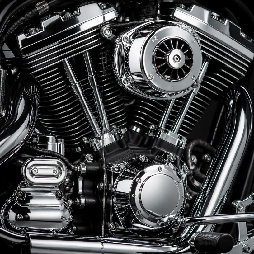 Detailaufnahme Motorradmotor