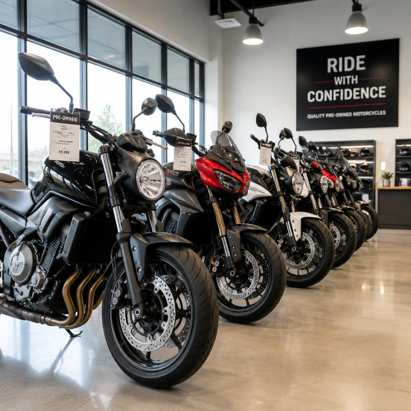 Gebrauchte Motorräder im Showroom